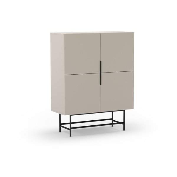 Krémszínű szekrény 100x128 cm Eldia – Marckeric-image-4