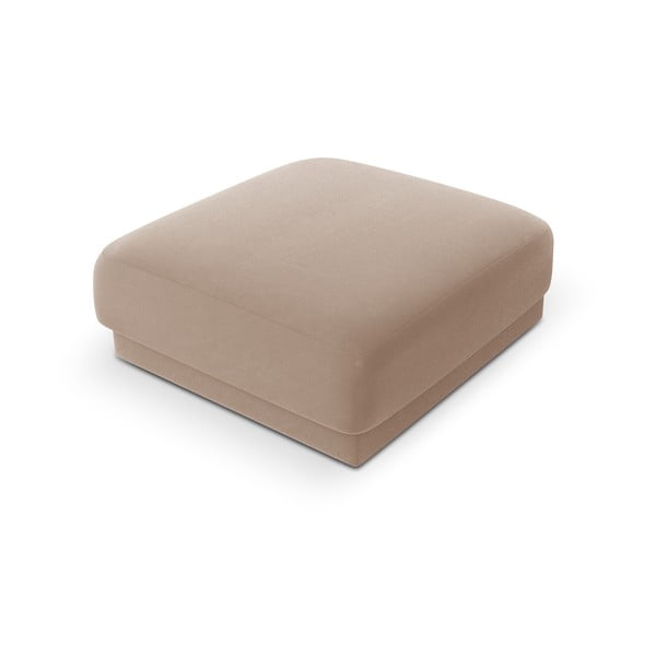 Bézs bársony puff Miley  – Micadoni Home-image-4