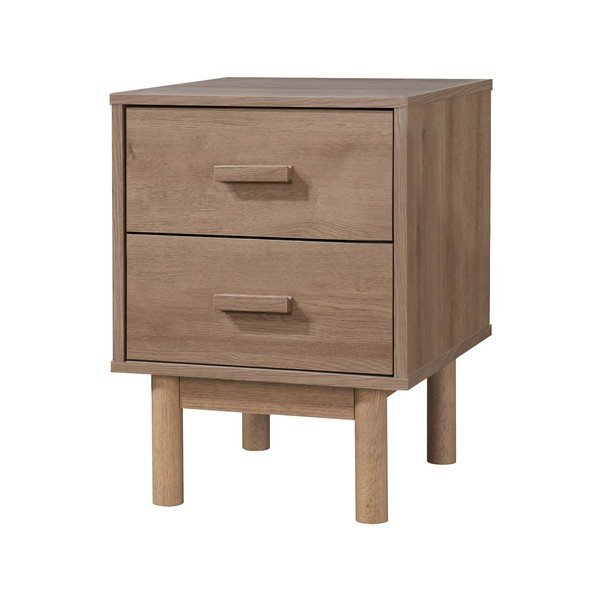 Natúr színű éjjeliszekrény tölgyfa dekorral Melanie – Støraa-image-2