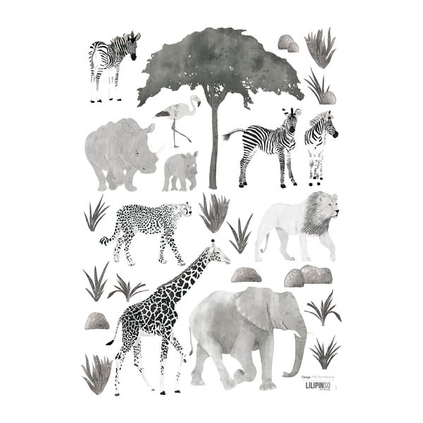 Matrica lap 30x42 cm Wild Animals – Lilipinso