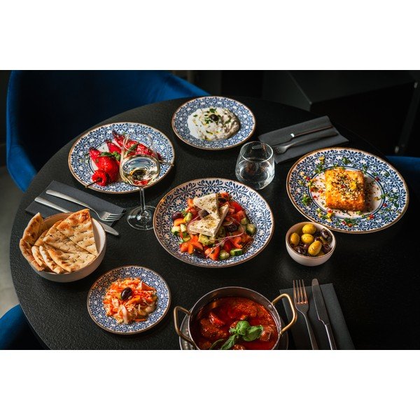 Fehér-kék porcelán tálka 210 ml Azul – BonBistro-image-4