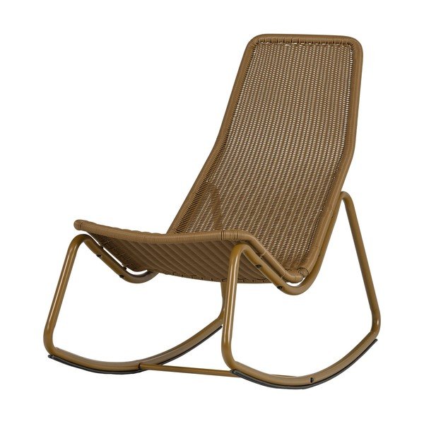 Okkersárga műrattan kerti fotel Tom – WOOOD