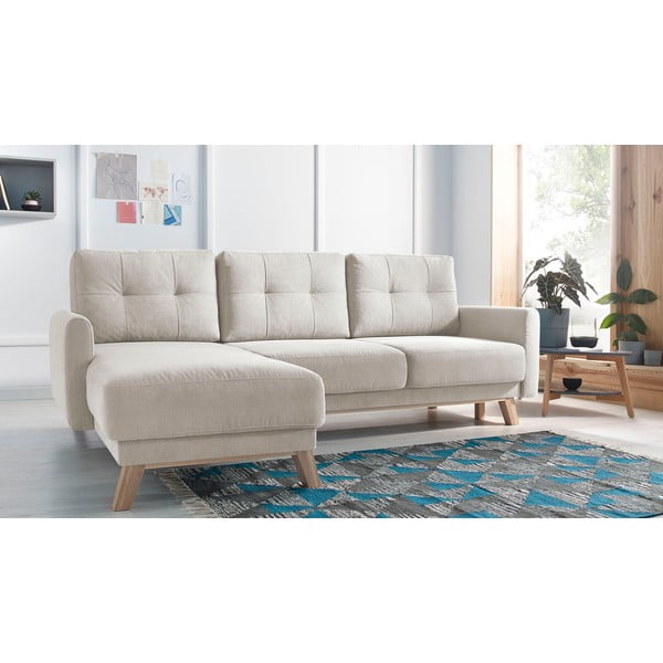 Balio Enjoy bézs kinyitható sarokkanapé, bal oldali - Bobochic Paris-image-1