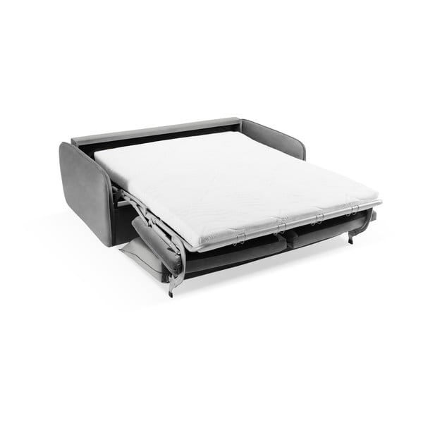 Szürke bársony kinyitható kanapé 194 cm Vienna – Cosmopolitan Design-image-4