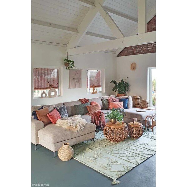 Világoszöld mosható kézi szövésű pamut szőnyeg 170x240 cm Tribu Olive – Lorena Canals-image-4