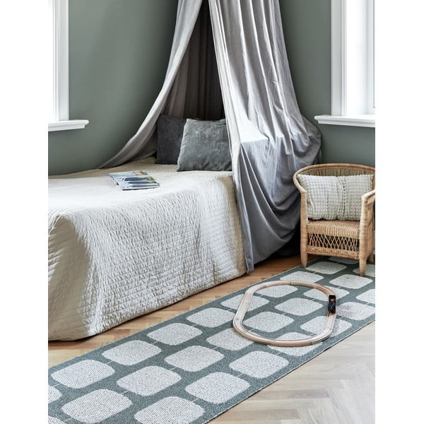 Zöld-krémszínű kültéri-beltéri futószőnyeg 70x300 cm Sten Army – Pappelina-image-1