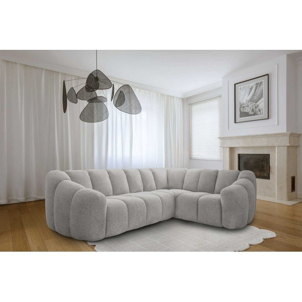 Világosszürke sarokkanapé (jobb oldali-L alakú) Shell – Miuform-image-1