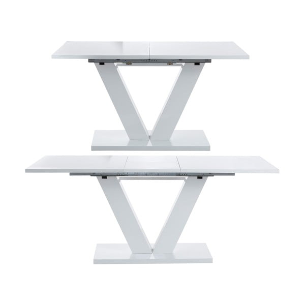 Fényes bővíthető étkezőasztal hosszabbító asztallappal 90x140 cm Aaron – Støraa-image-2