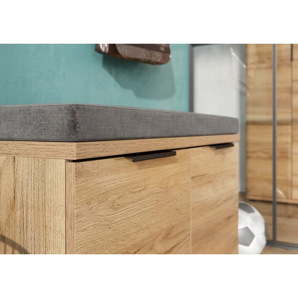 Cipőszekrény tölgyfa dekorral, paddal Fremont - Germania-image-3