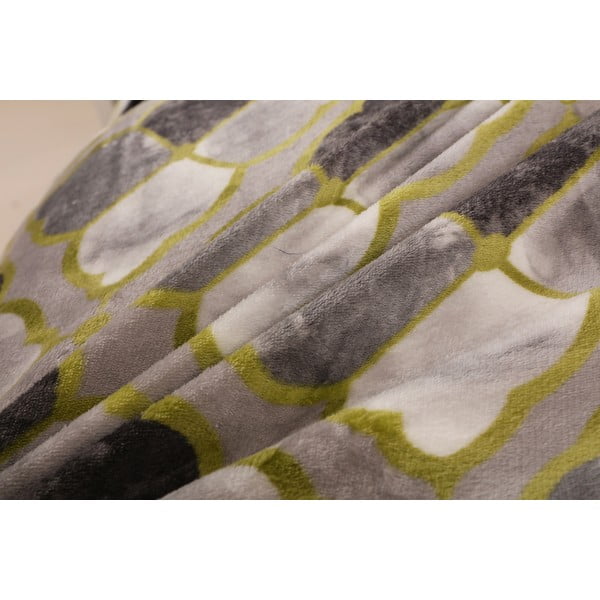 Zöld-szürke egyszemélyes mikroplüss ágyneműhuzat 140x200 cm – My House-image-4