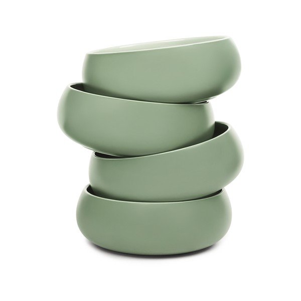 Zöld kőedény tálka szett leveses/ramenhez 4 db-os 1 l Aura Vira – Bonami Selection-image-4