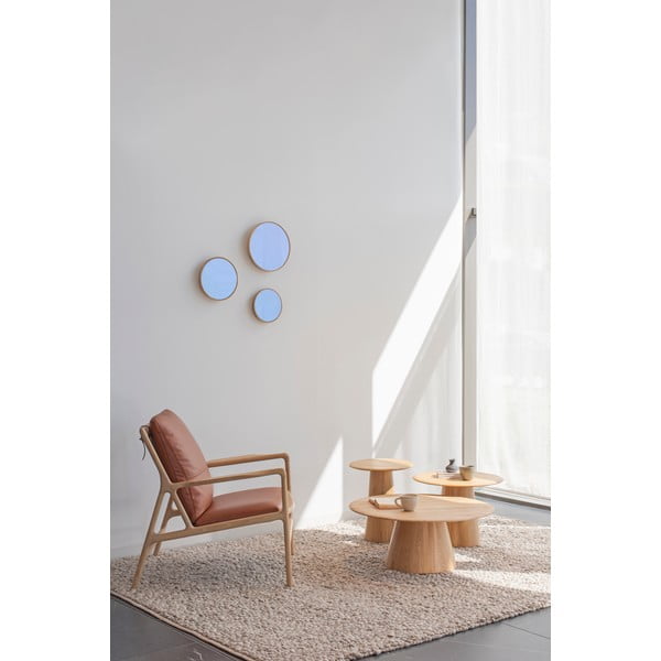 Tölgyfa kerek tárolóasztal ø 55 cm Mushroom – Gazzda-image-1