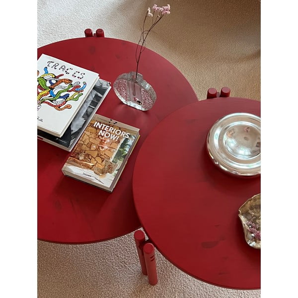 Zöld borovi fenyő kerek dohányzóasztal ø 60 cm Sticks – Karup Design-image-4