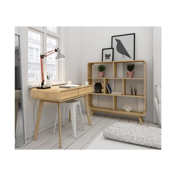 Íróasztal tölgyfa dekorral 50x120 cm Cassie - Støraa-image-3