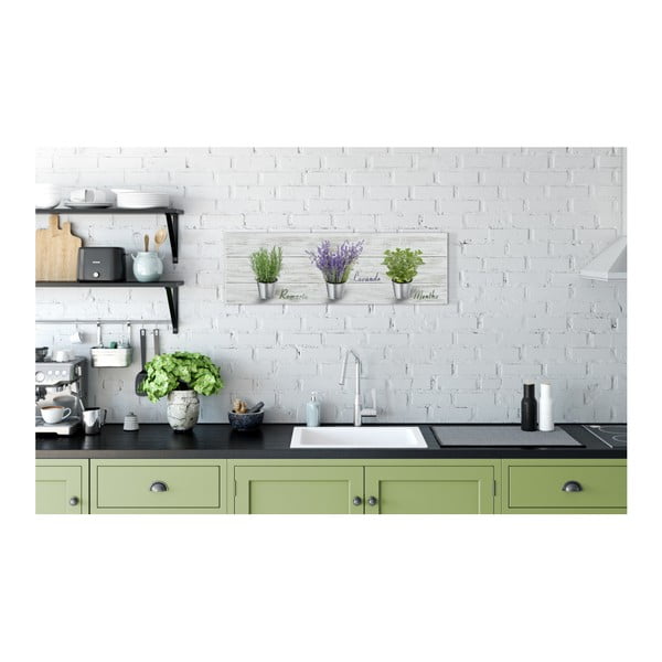 Canvas Shabby Herbs fali kép, 27 x 75 cm - Styler-image-1