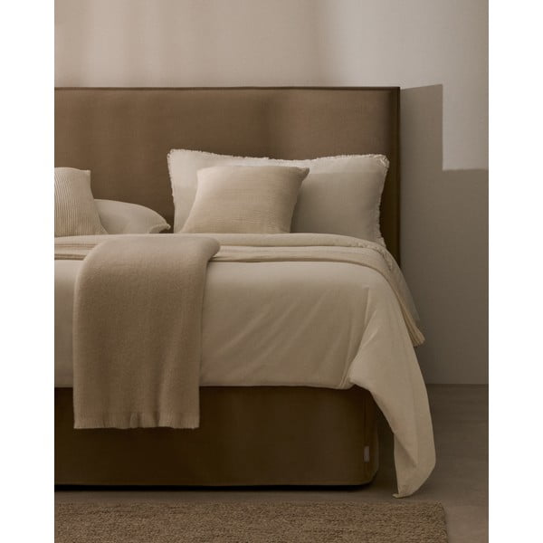 Szürkésbarna kárpitozott ágytámla 180x118 cm Jaira – Kave Home-image-2