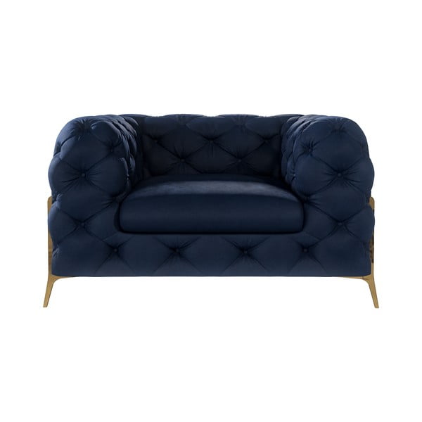 Sötétkék bársony fotel Chelsea Bis – Ropez-image-2