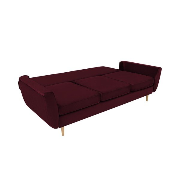 Silva borvörös 3 személyes kinyitható kanapé tárolóhellyel - Mazzini Sofas-image-1