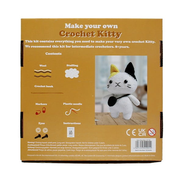 Kreatív készlet DIY Crochet Cat – Rex London-image-4