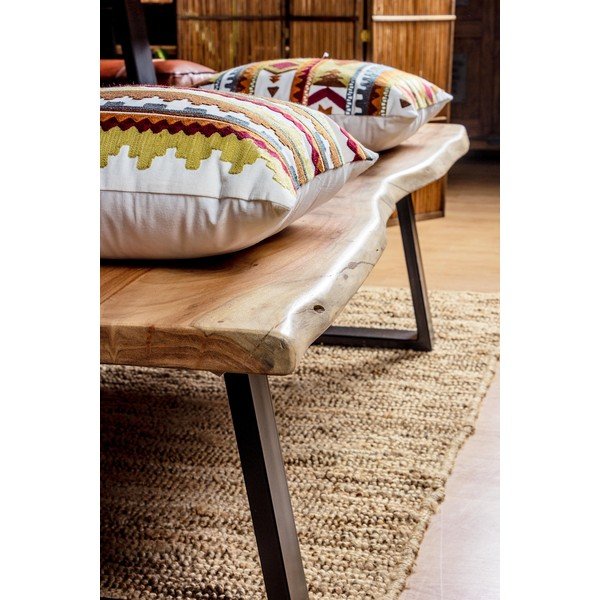 Natúr színű tömörfa pad Artur – Bizzotto-image-3