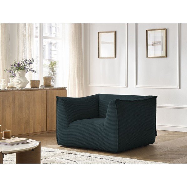 Sötétkék kordbársony fotel Giorgia – Bobochic Paris-image-1