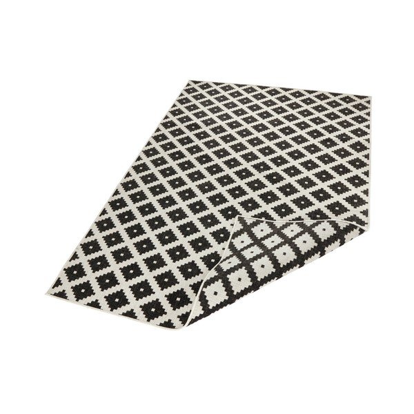 Fekete-fehér mintás kétoldalas szőnyeg, 120 x 170 cm - Bougari-image-3