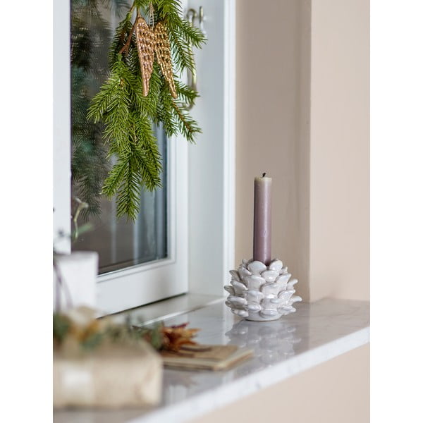 Agyagkerámia gyertyatartó Pine – Bloomingville-image-1