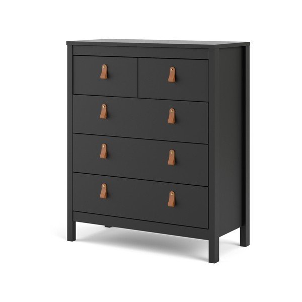 Fekete magas komód 82x99 cm Madrid – Tvilum-image-4