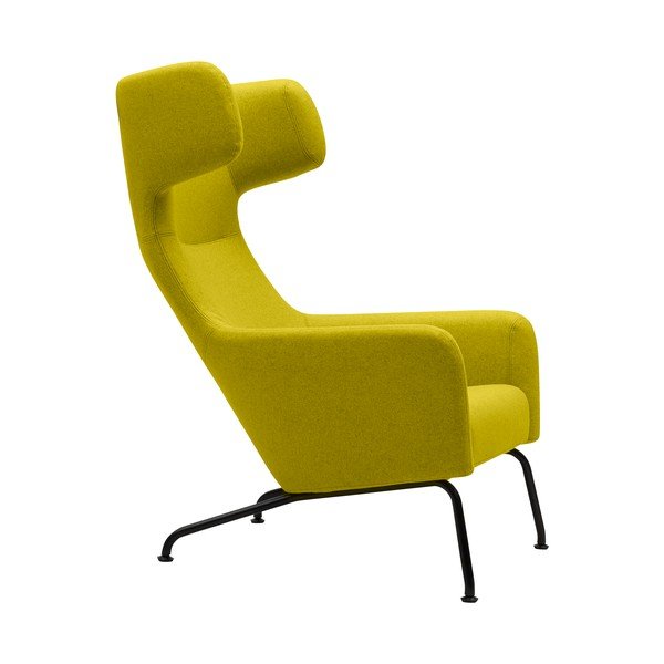 Havana sárga füles fotel fekete lábakkal - Softline-image-2