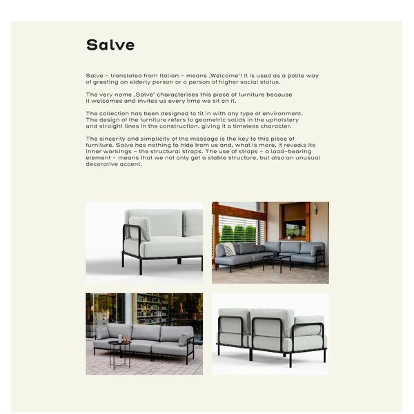 Világosszürke párnázott kerti fotel Salve – Sit Sit-image-1