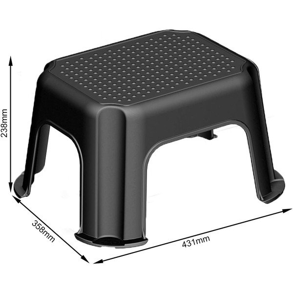 Fekete fellépő Basic - Rotho-image-3