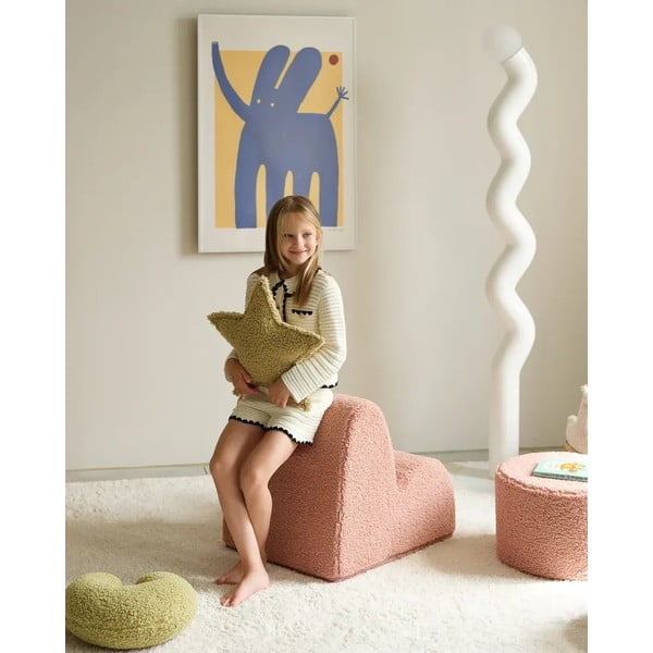 Zöld buklé párna gyerek kanapéhoz Star – Wigiwama-image-1