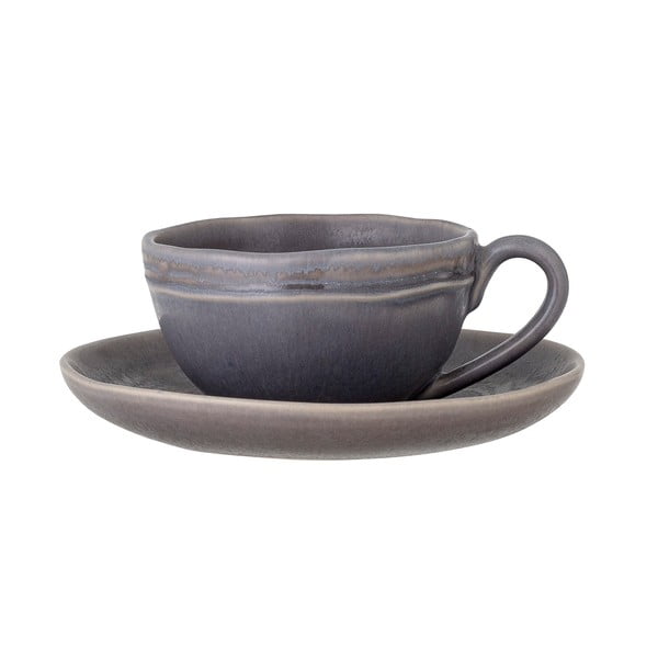 Szürke agyagkerámia csésze szett 2 db-os cappucinóhoz 180 ml Raben – Bloomingville
