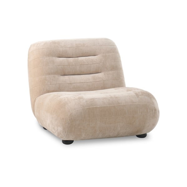 Bézs bársony fotel Wyatt – Dutchbone