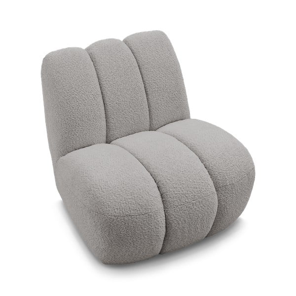 Világosszürke buklé fotel Janissaire – Bobochic Paris-image-4