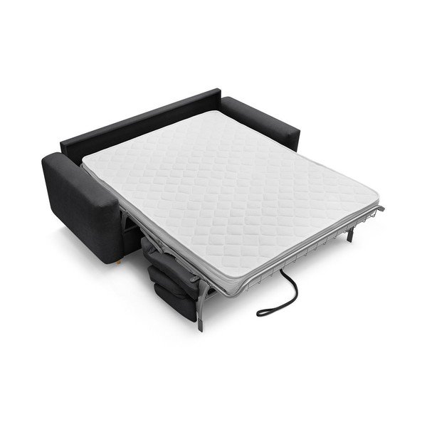 Fekete kanapé mindennapos alvásra-kinyitható 200 cm Cocoone – Bobochic Paris-image-3