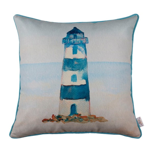 Blue Lighthouse párnahuzat, 43 x 43 cm - Mike & Co. NEW YORK