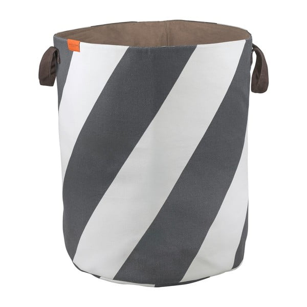 Szürke-krémszínű textil szennyeskosár 5 l Diagonal – Mette Ditmer Denmark-image-2