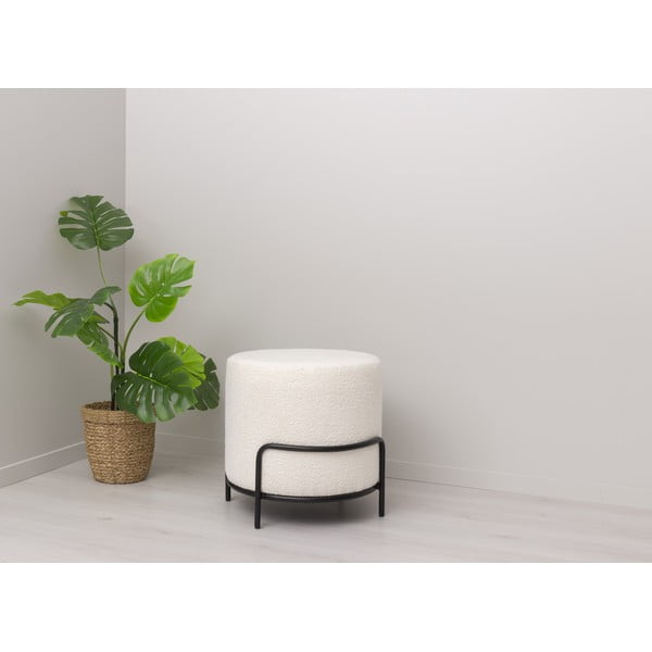 Fehér buklé puff Carl – Tenzo-image-1