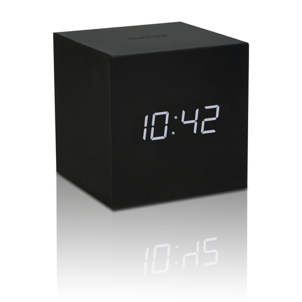 Gravitry Cube fekete ébresztőóra LED kijelzővel - Gingko