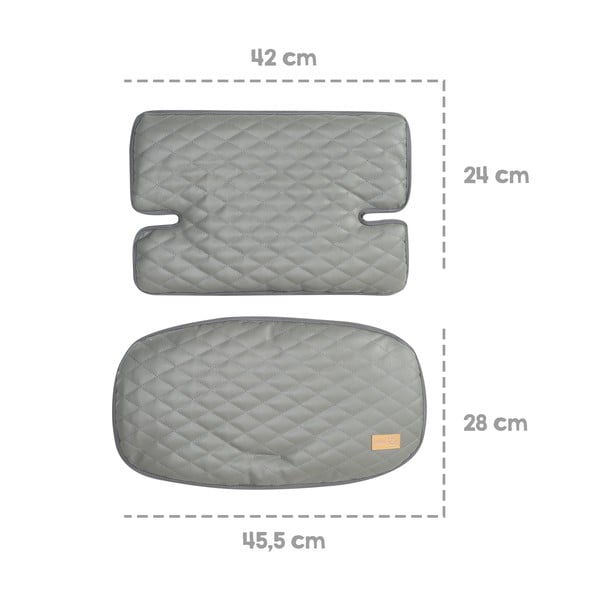 Szürkésbarna etetőszék huzat Luxe – Roba-image-4