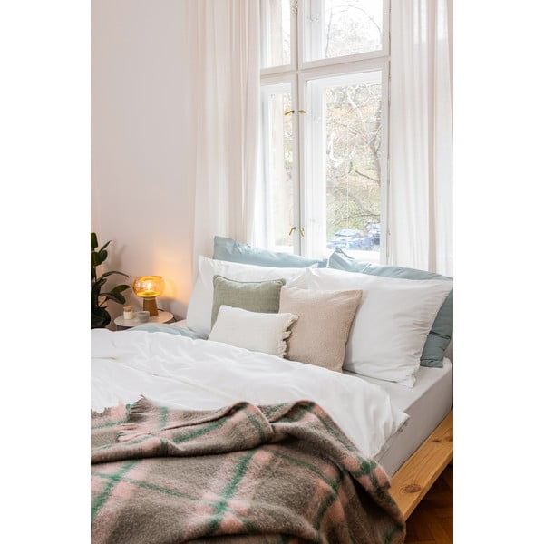 Fehér kétszemélyes mikroszatén ágyneműhuzat 200x200 cm Basic – Bonami Essentials-image-3