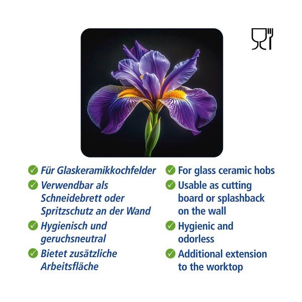 Edzett üveg falvédő tűzhelyhez 50x56 cm Iris – Wenko-image-4