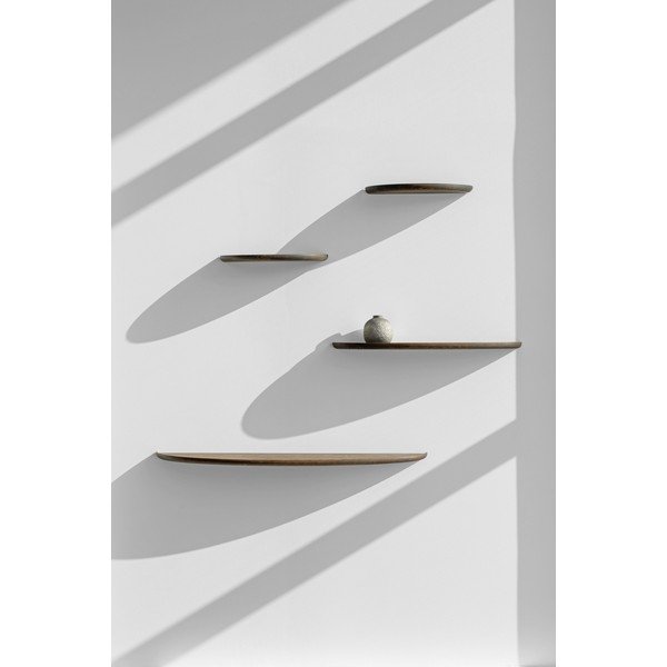 Barna tölgyfa fali polc 100 cm Mu – Gazzda-image-3