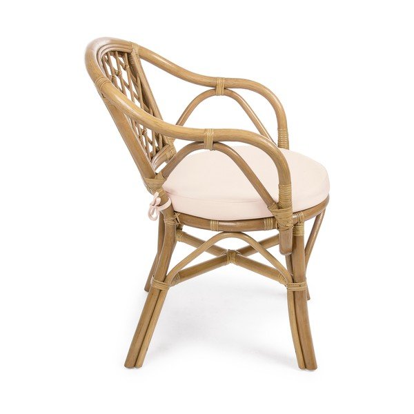 Natúr színű tömörfa-rattan kerti szék Athina – Bizzotto-image-3