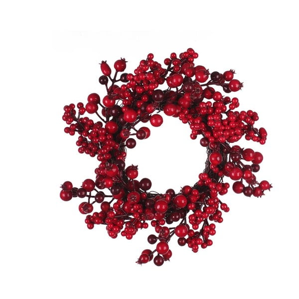 Holly piros karácsonyi koszorú, ø 35 cm - Unimasa