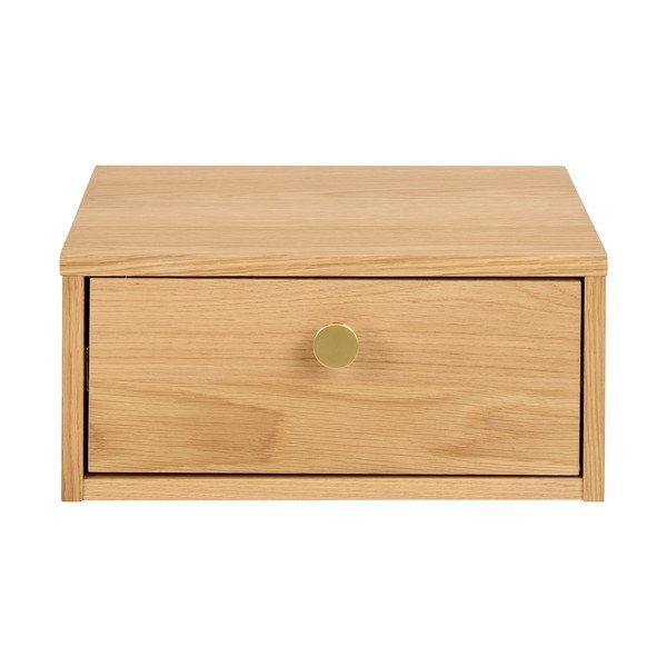 Világos natúr színű éjjeliszekrény tölgyfa dekorral Monfort – Actona