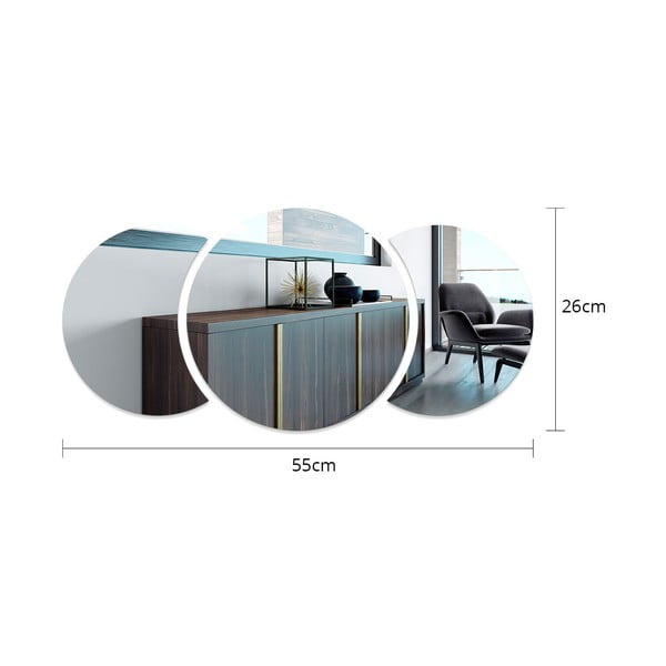 Falmatrica 26x26 cm Half-moon Mirror – Ambiance-image-2