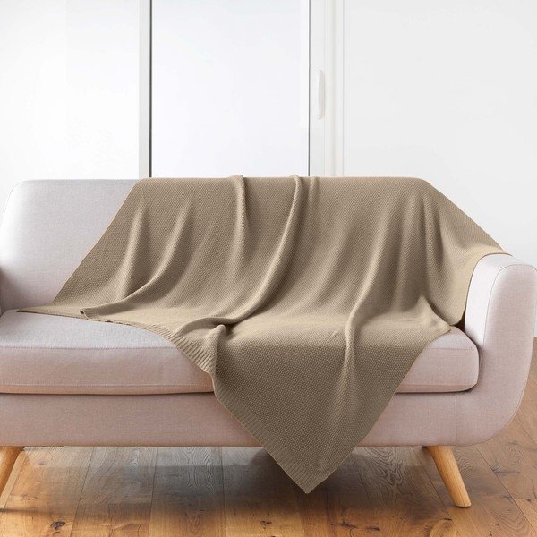 Kötött takaró 125x150 cm Tricotine – douceur d'intérieur-image-1