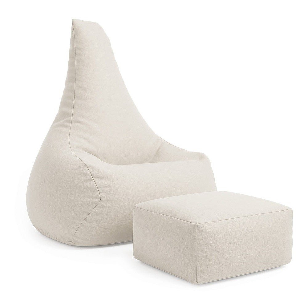 Krémszínű gyerek babzsákfotel Outzy – Meowbaby